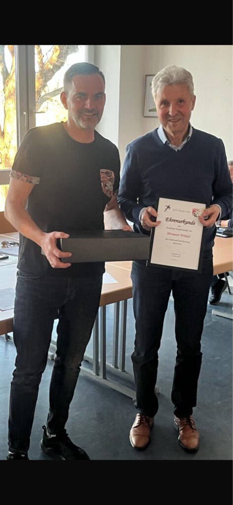 Ehrung Hermann Winkels 40 Jahre